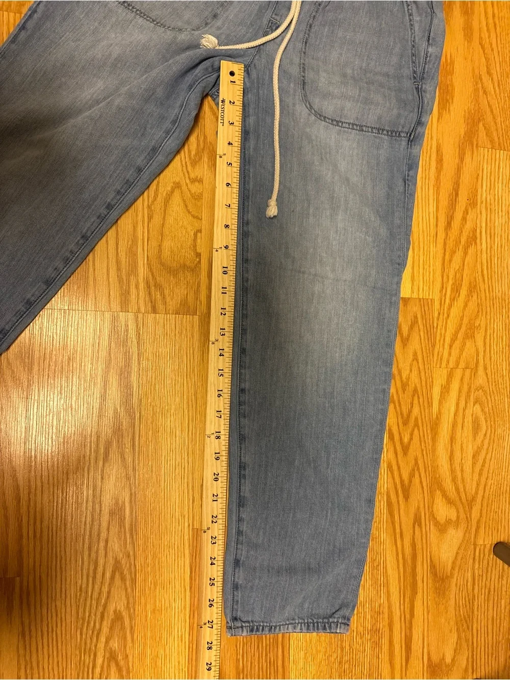 J. Crew Light Blue Slim Chambray Drawstring Pants Size 26 Women